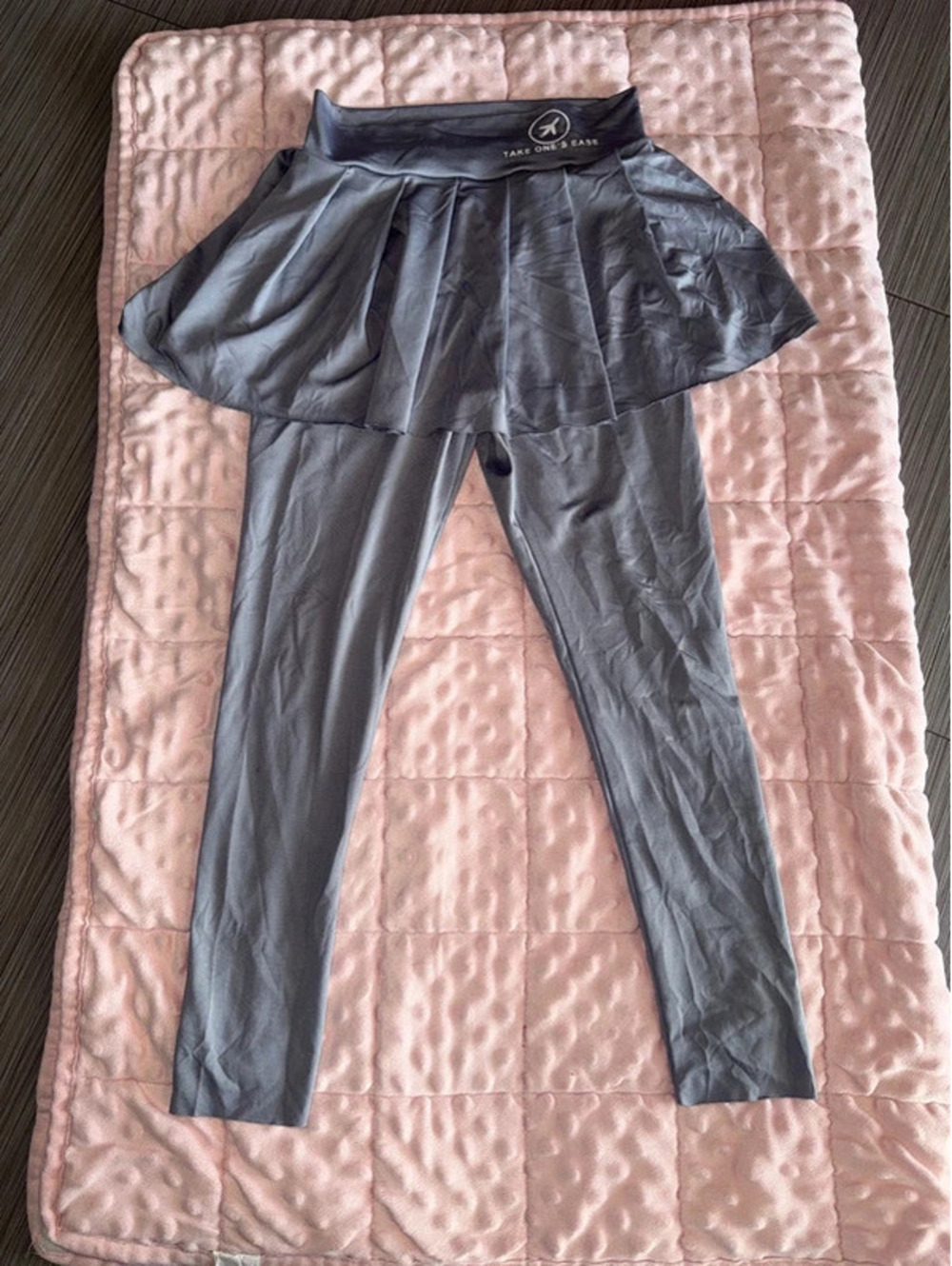 Girl’s Silver Gray Athletic Stretchy Polyester 2 in 1 Skirt leggings